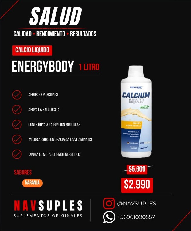 Energybody Calcio Líquido 1 litro
