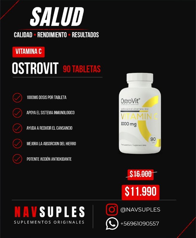 OstroVit Vitamina C 90 tabletas