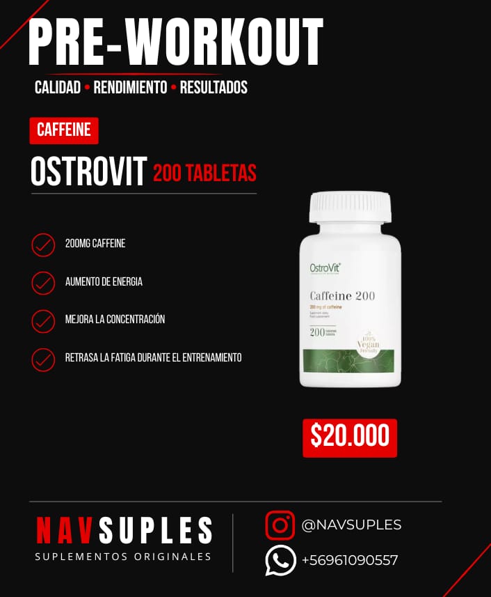 OstroVit Caffeine 200 tabletas