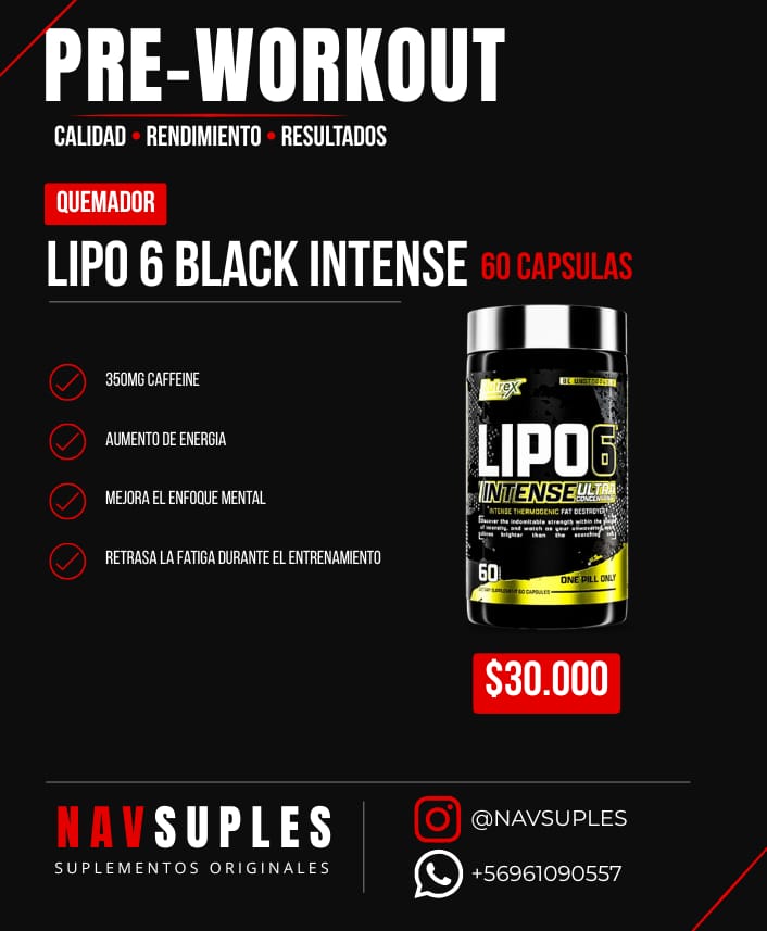 Nutrex Lipo 6 Black Intense 60 cápsulas