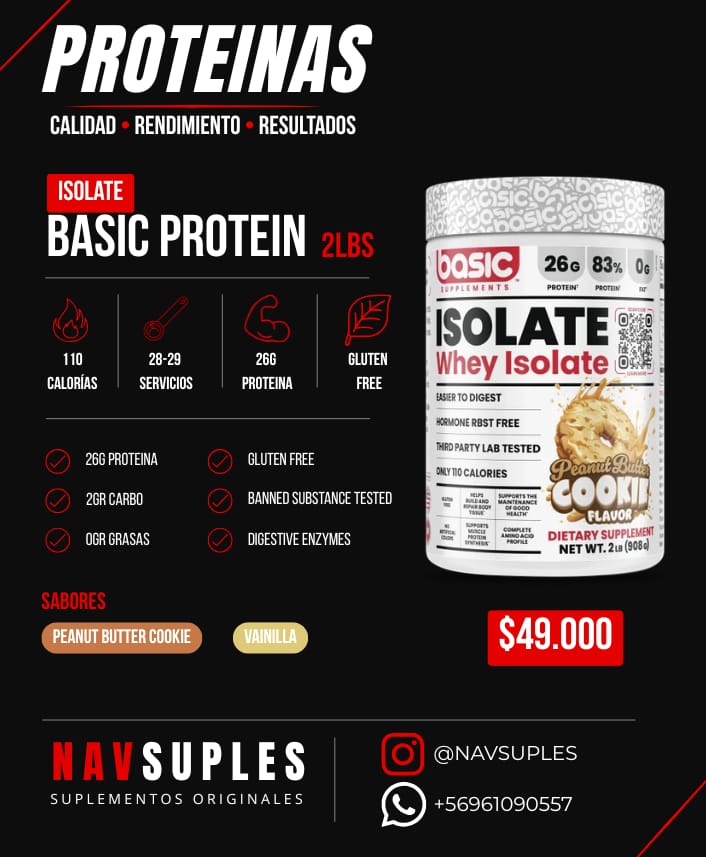 Basic Supplements Isolate Whey 2lbs
