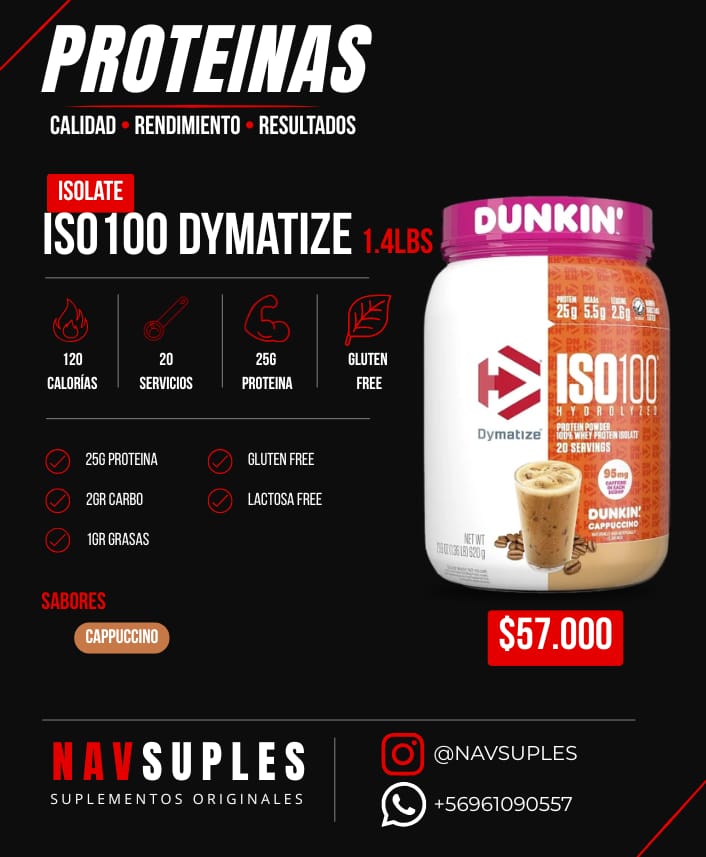 ISO100 Dymatize Dunkin Cappuccino 1.4lbs