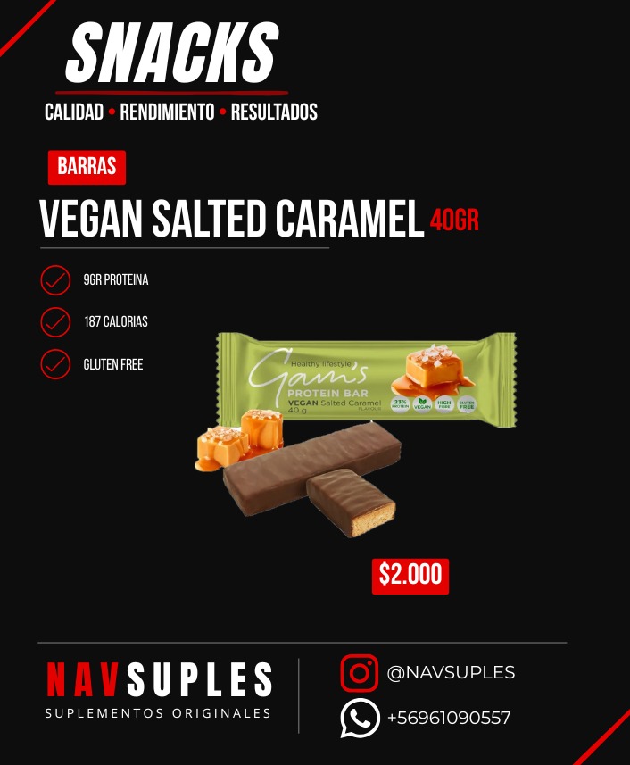 Barra Vegan Salted Caramel 40gr