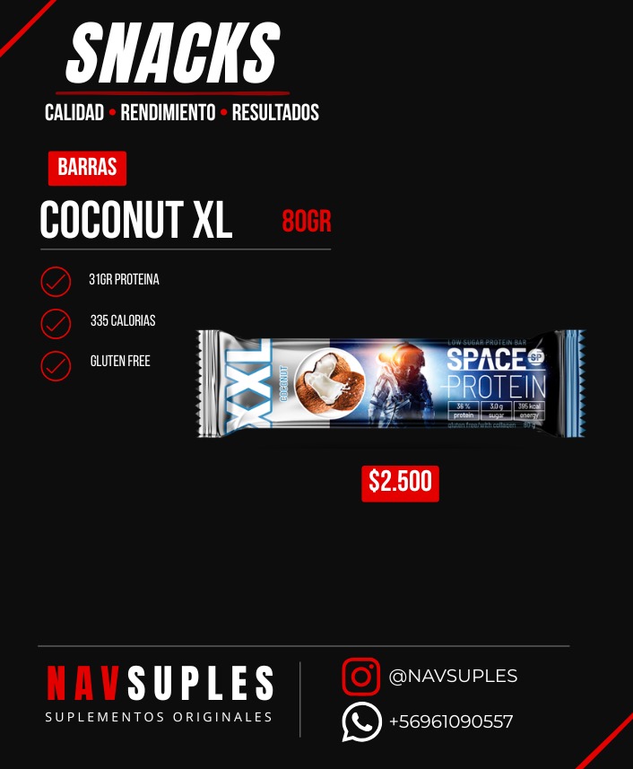 Barra XXL Coconut 80gr