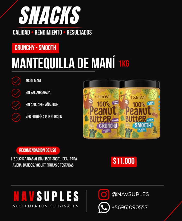 Mantequilla de maní OstroVit 1kg